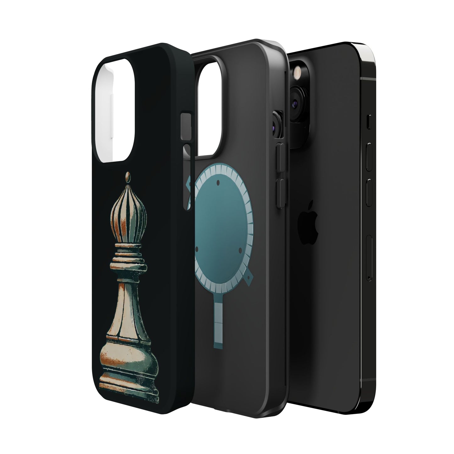 “Funda Magnética Alfil de Ajedrez – Protección Premium y Estilo Vintage   Phone Case