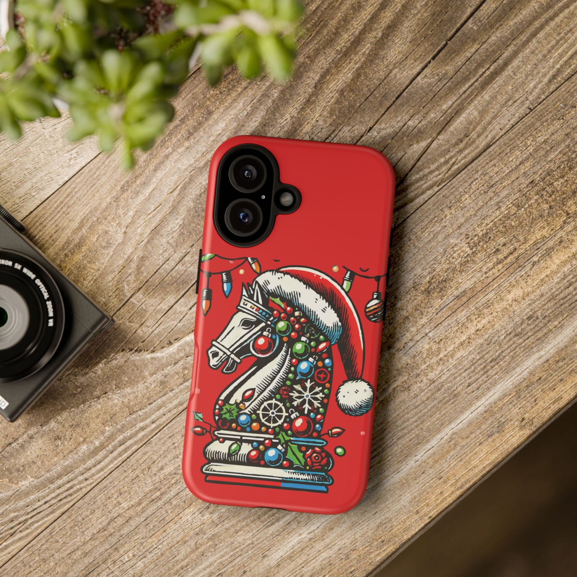 Funda Tough Navidad - Caballo Ajedrez Pop Art para iPhone, Samsung y Pixel   Phone Case