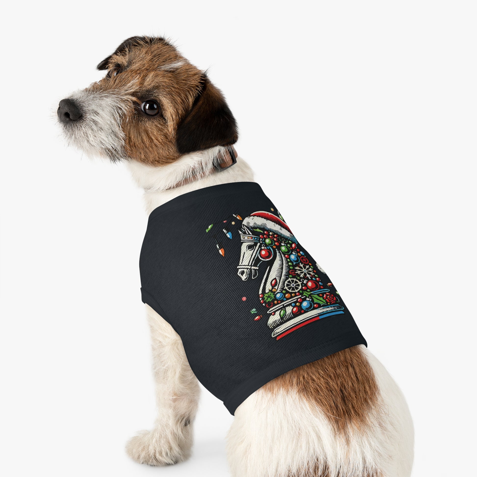 Camiseta para Perro con Diseño Navideño de Caballo en Estilo Pop Art   Pets