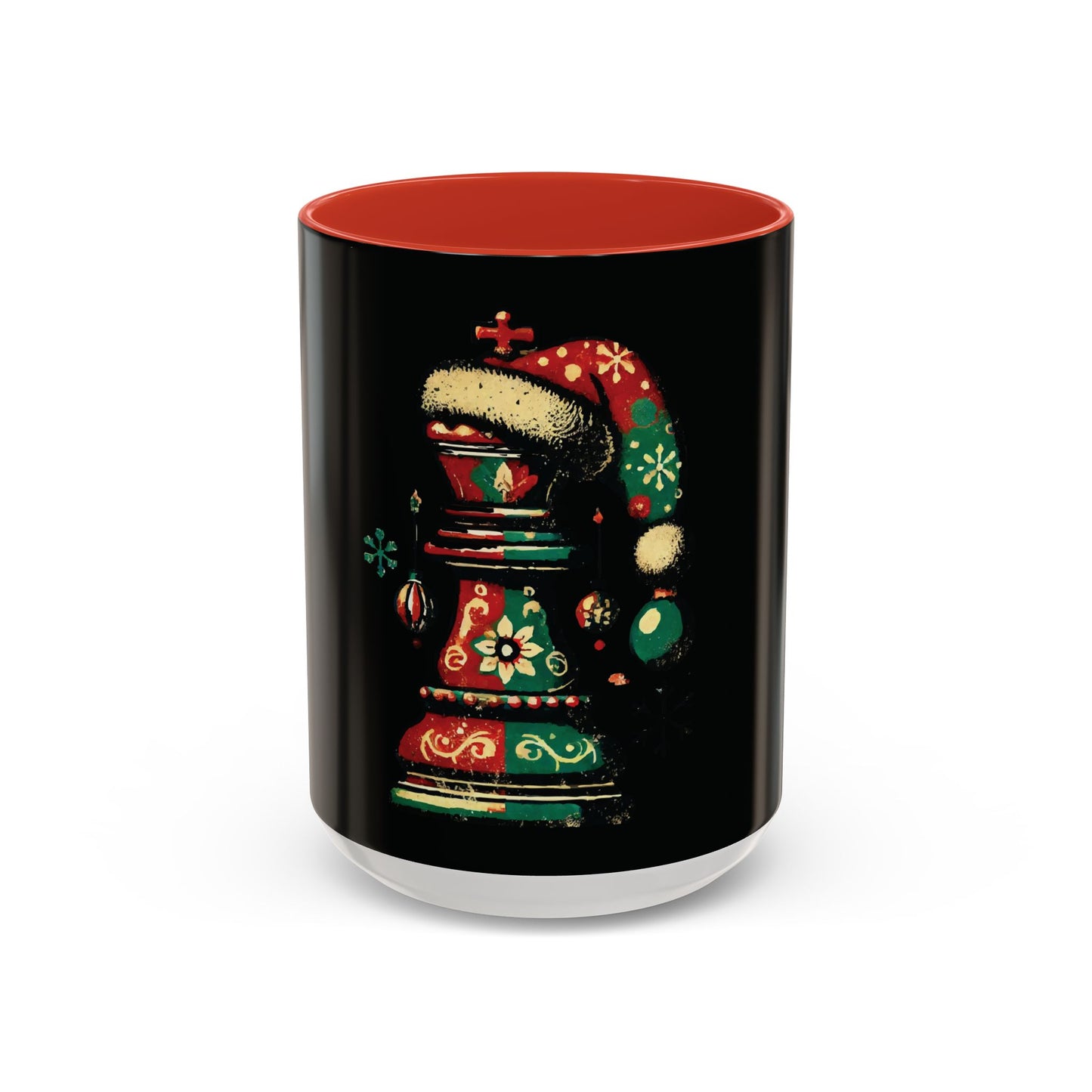 Taza Vintage Rey de Ajedrez Navideño – 11oz y 15oz, Estilo Retro Elegante   Mug  15.00 15oz-Red