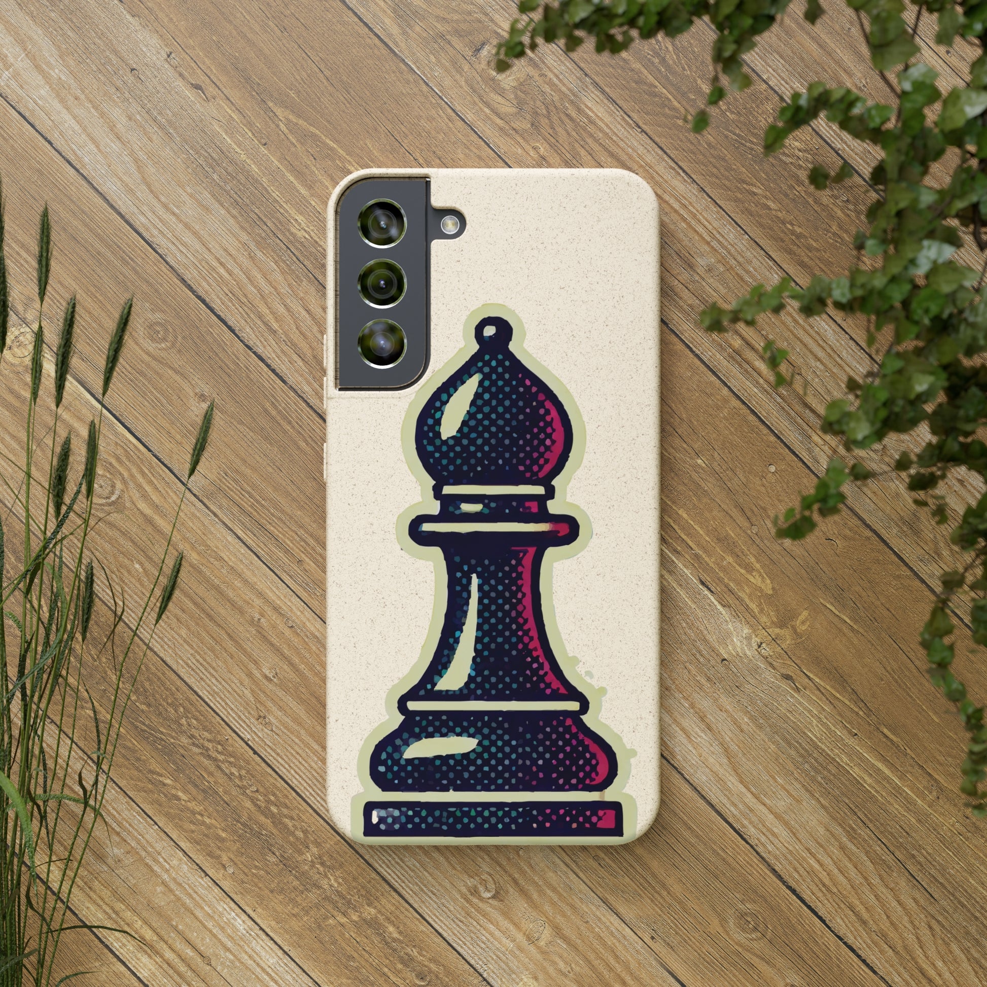 “Funda Biodegradable Alfil de Ajedrez – Protección Sostenible Pop Art”   Phone Case