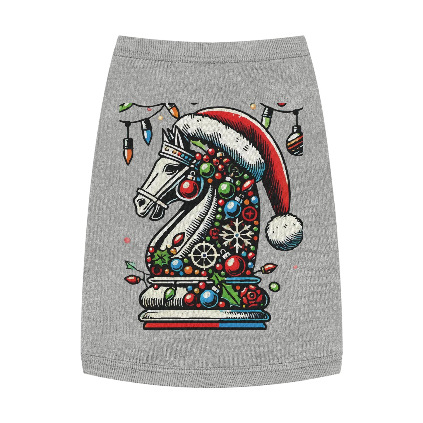 Camiseta para Perro con Diseño Navideño de Caballo en Estilo Pop Art   Pets  36.00 M-Heather