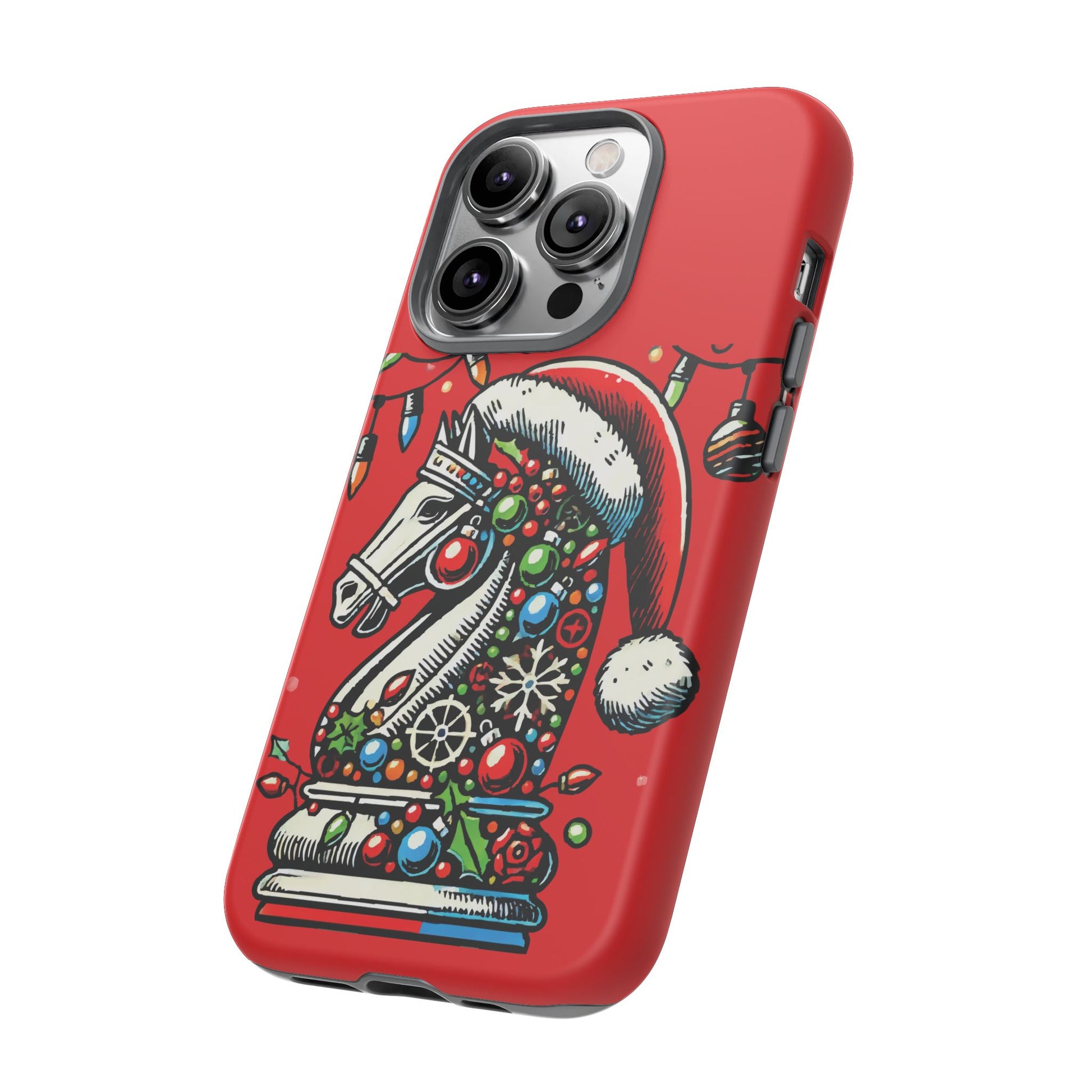 Funda Tough Navidad - Caballo Ajedrez Pop Art para iPhone, Samsung y Pixel   Phone Case