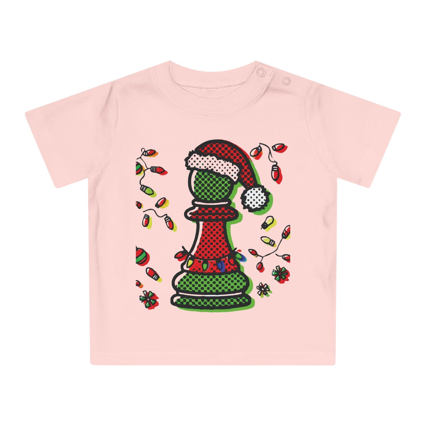 Camiseta de Bebé Peón de Ajedrez en Estilo Pop Art Navideño   Kids clothes