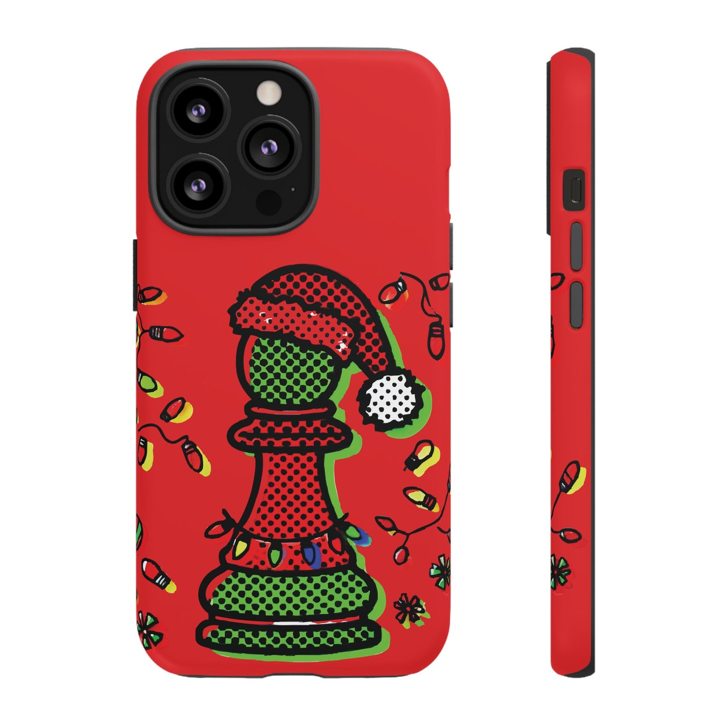 Funda Tough Peón de Ajedrez Navideño Pop Art – iPhone, Samsung y Pixel   Phone Case  24.00 iPhone-13-Pro-Matte