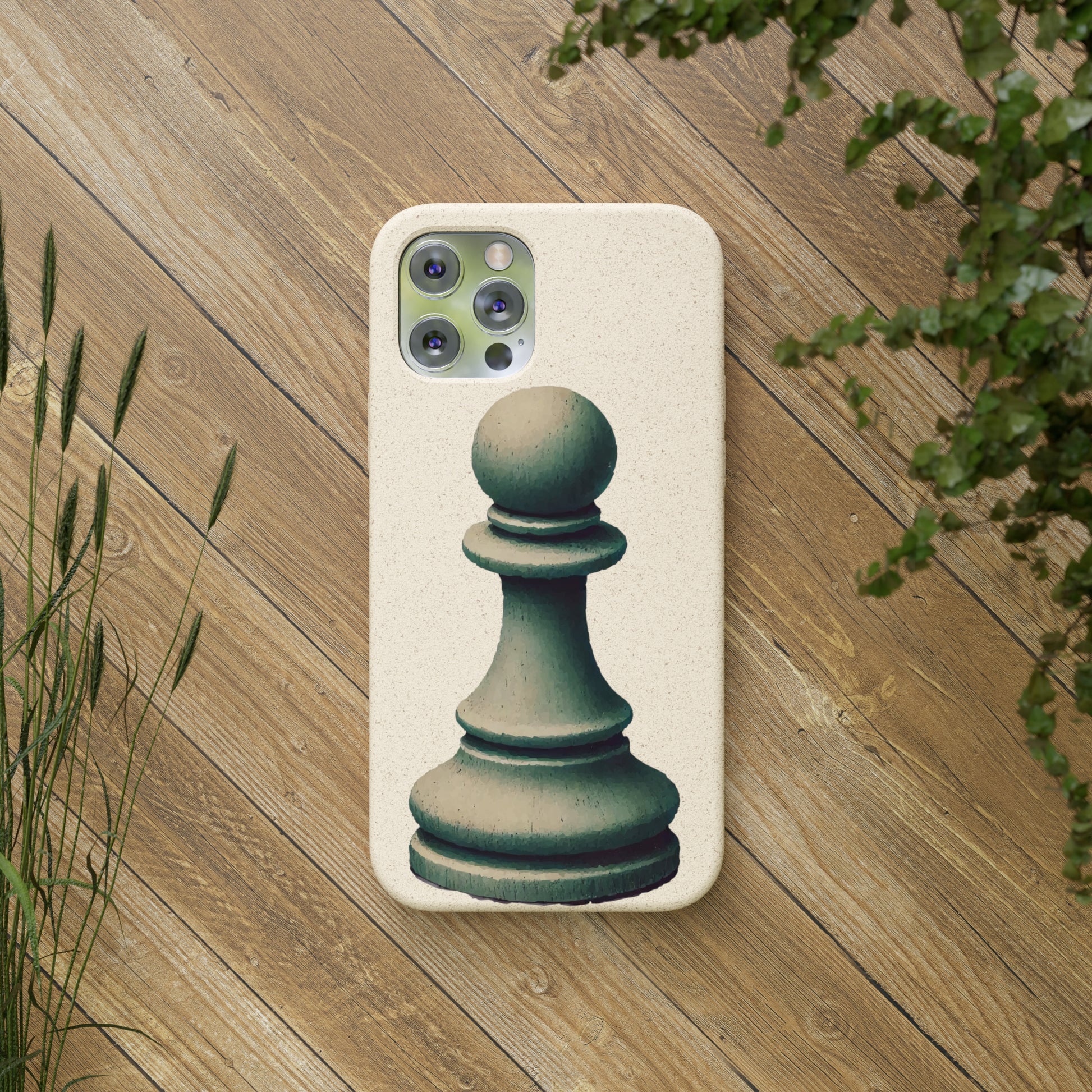 “Biodegradable Phone Case – Vintage Pawn Design, Eco-Friendly Choice”   Phone Case