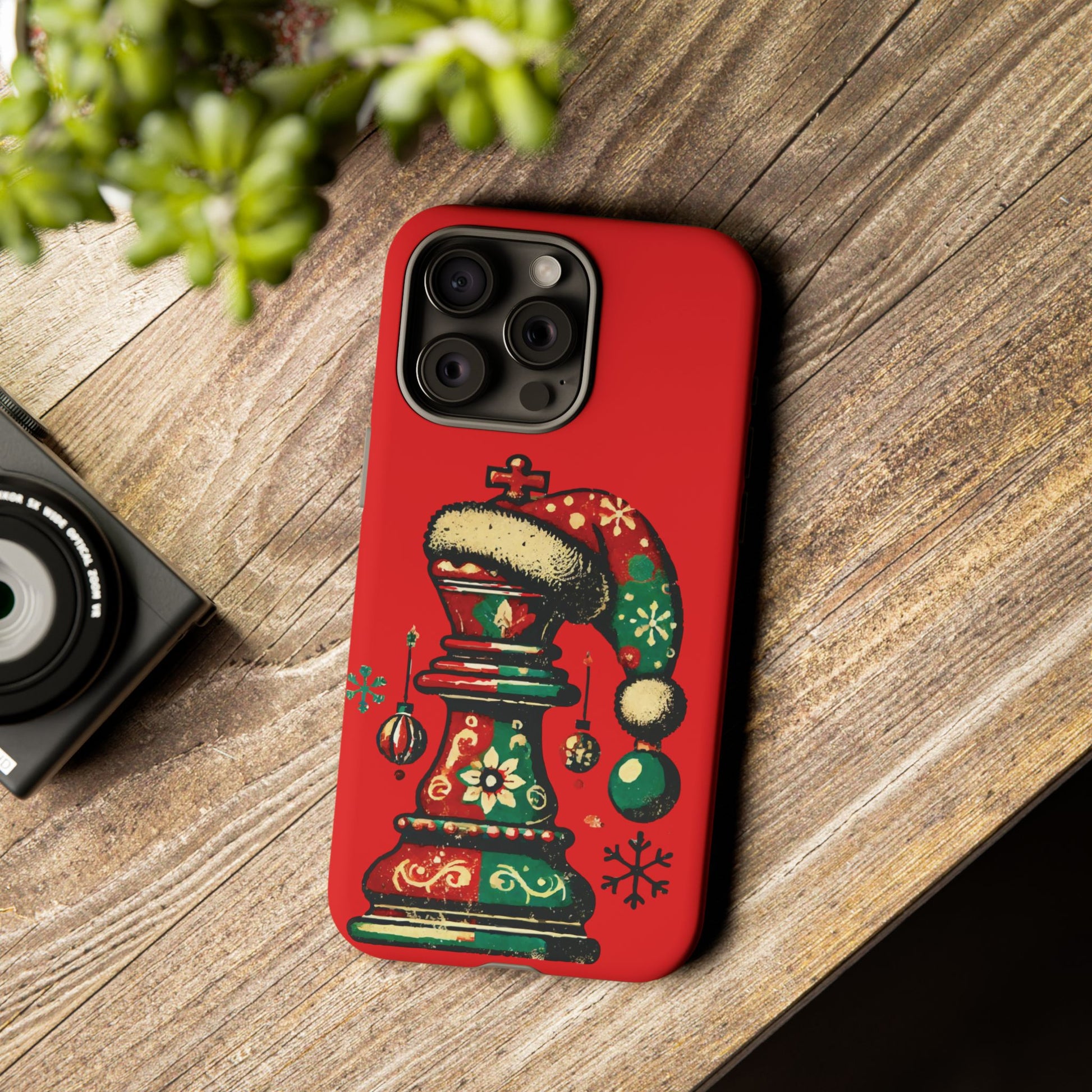 Funda Tough Case Rey Vintage – Protección y estilo navideño retro   Phone Case