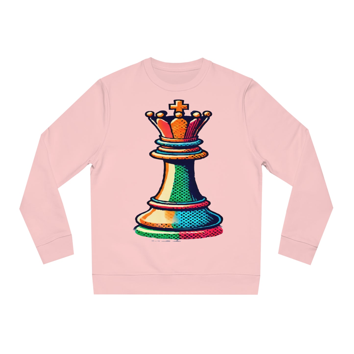 “Sudadera Unisex Rey de Ajedrez – Estilo Pop Art y Algodón Orgánico”   Sweatshirt  72.00 Cotton-Pink-2XL