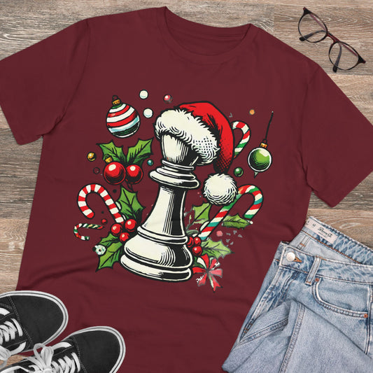 “Camiseta Creator Alfil Pop Art Navidad - Algodón Orgánico y Confort”   T-Shirt  27.00 Burgundy-2XL