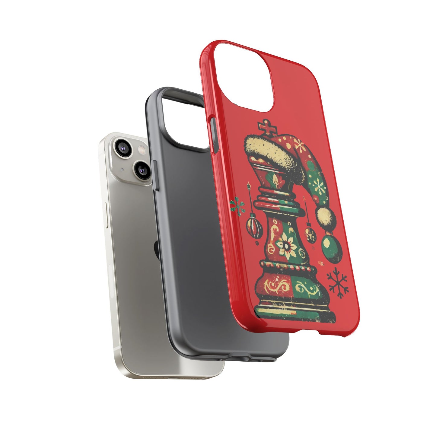 Funda Tough Case Rey Vintage – Protección y estilo navideño retro   Phone Case