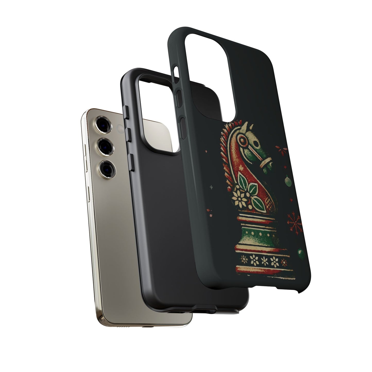 Funda Tough Case Vintage Caballo de Ajedrez – Estilo Navideño   Phone Case