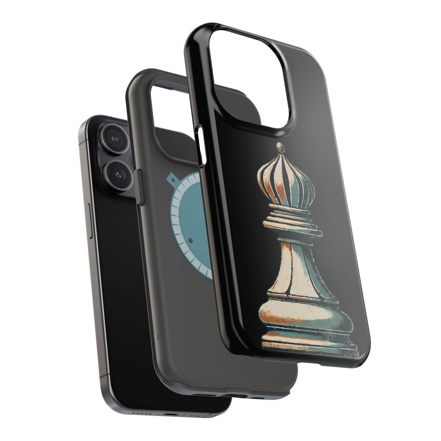 “Funda Magnética Alfil de Ajedrez – Protección Premium y Estilo Vintage   Phone Case