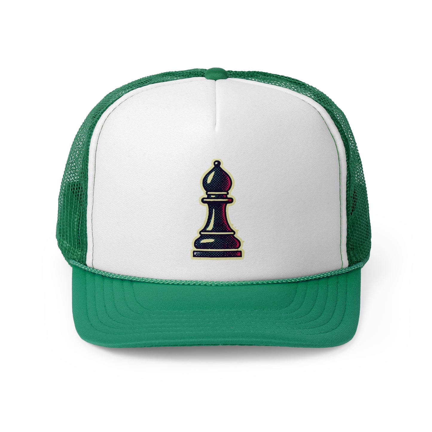 “Gorra Trucker Alfil de Ajedrez – Diseño Pop Art y Ajuste Moderno”   Hats  27.00 Green-One-size