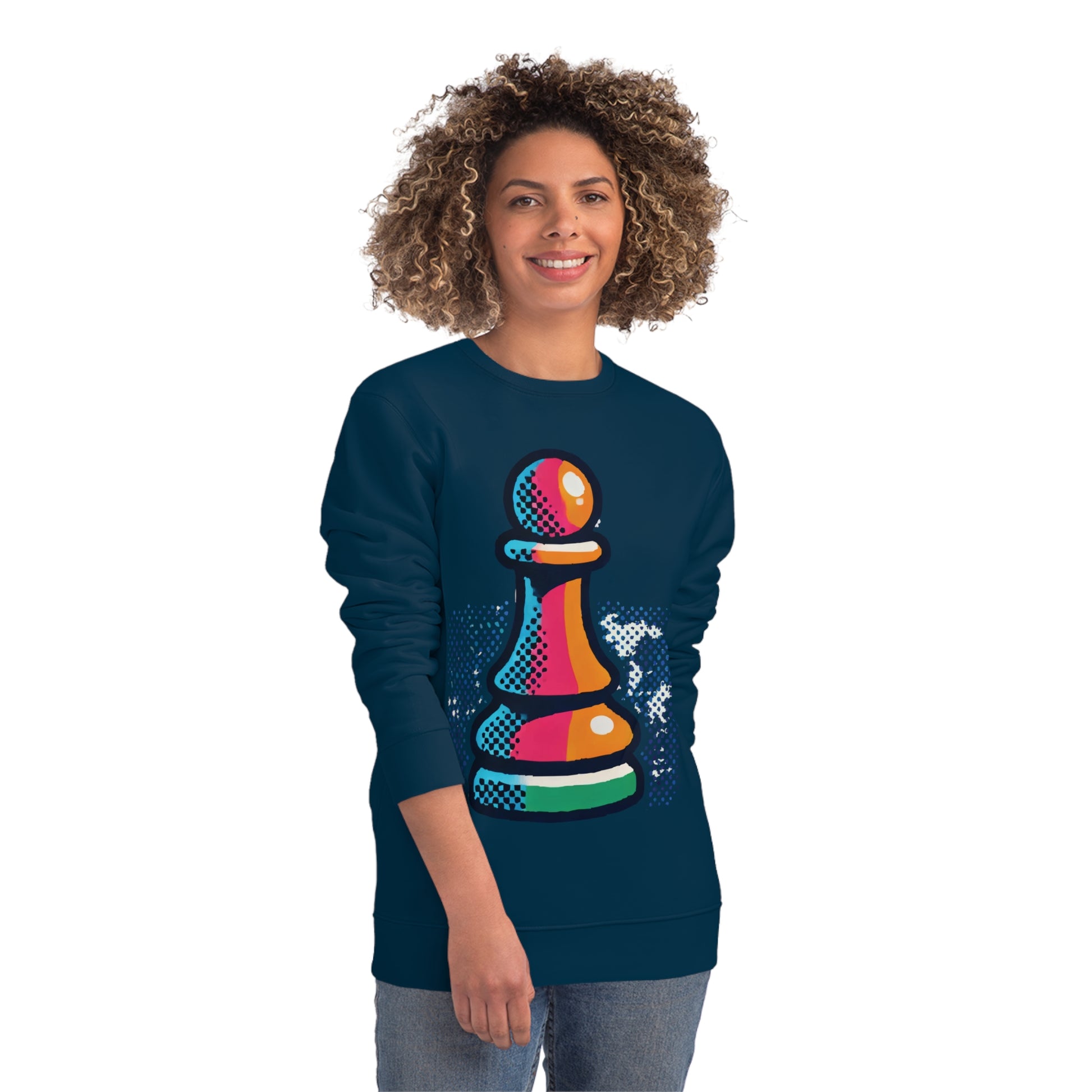 “Sudadera Unisex Peón de Ajedrez – Algodón Orgánico y Arte Moderno”   Sweatshirt