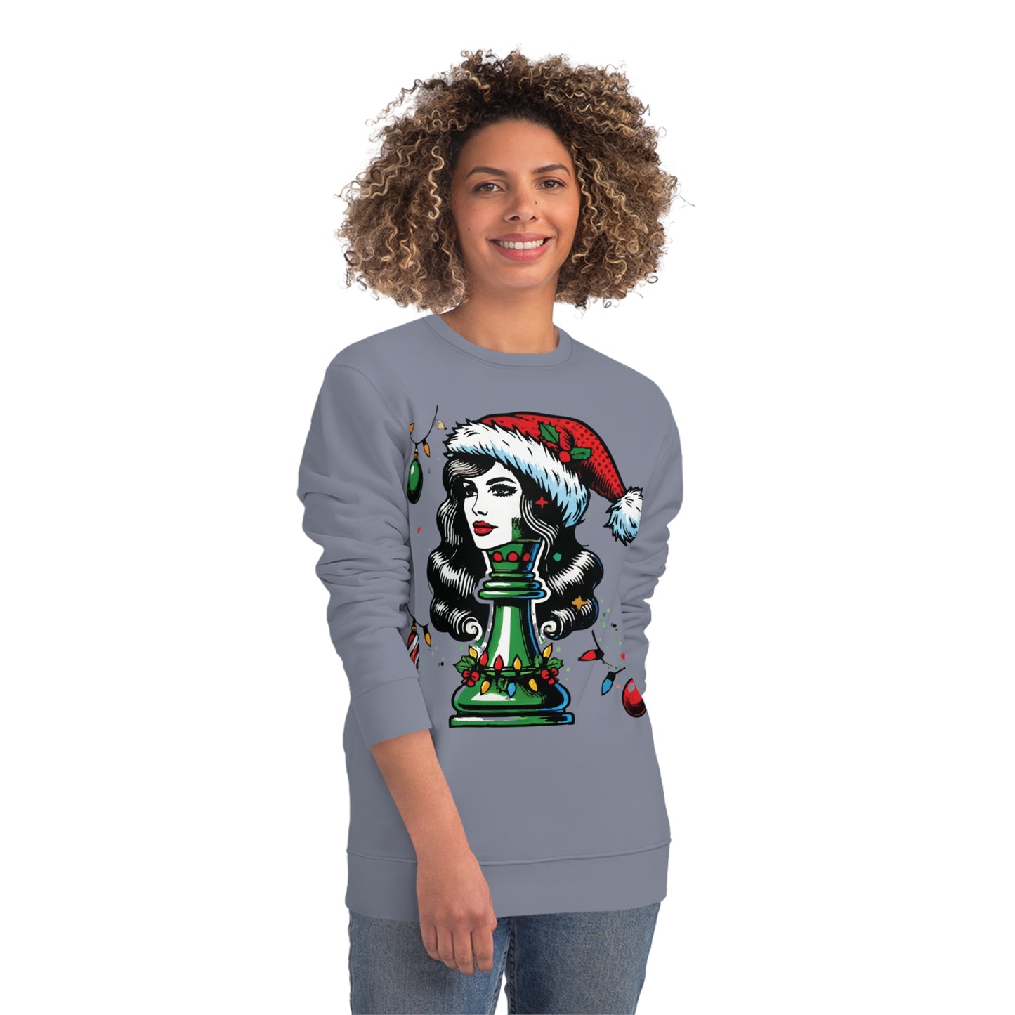 Sudadera Unisex Changer - Diseño Reina en Pop Art Estilo Navideño   Sweatshirt