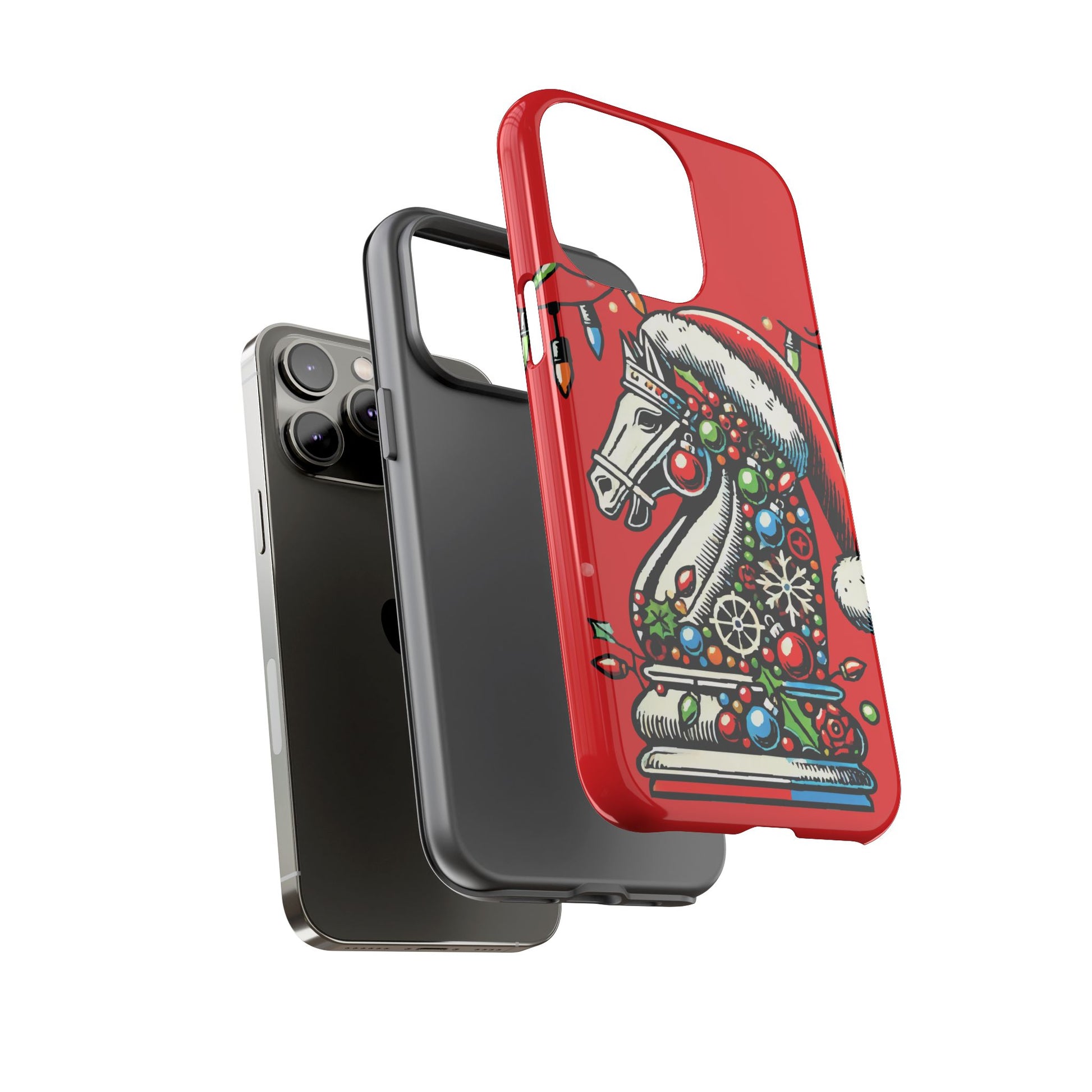 Funda Tough Navidad - Caballo Ajedrez Pop Art para iPhone, Samsung y Pixel   Phone Case