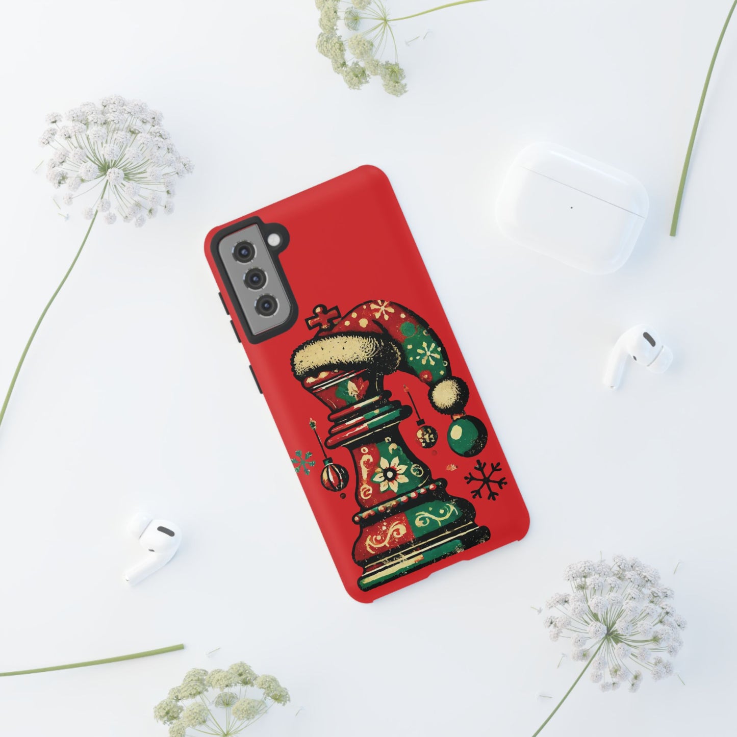 Funda Tough Case Rey Vintage – Protección y estilo navideño retro   Phone Case