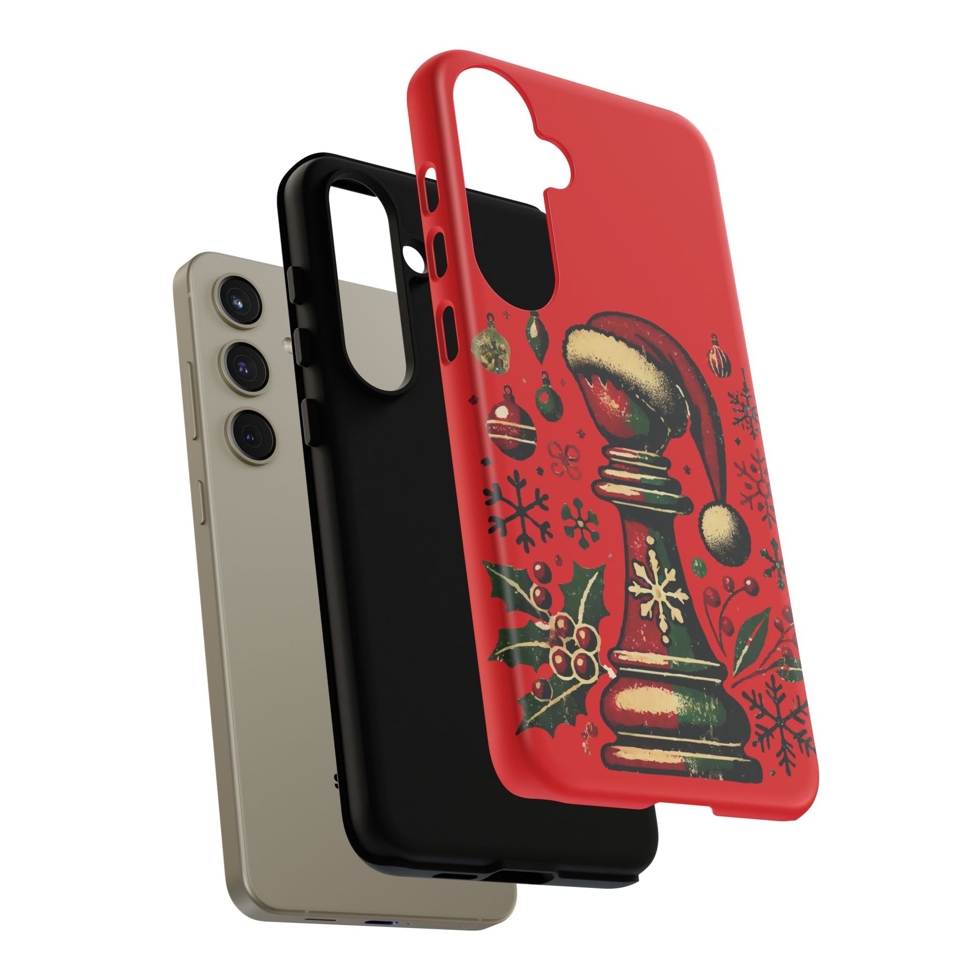 Fundas Tough para Móvil - Alfil Vintage Navideño, Doble Protección   Phone Case