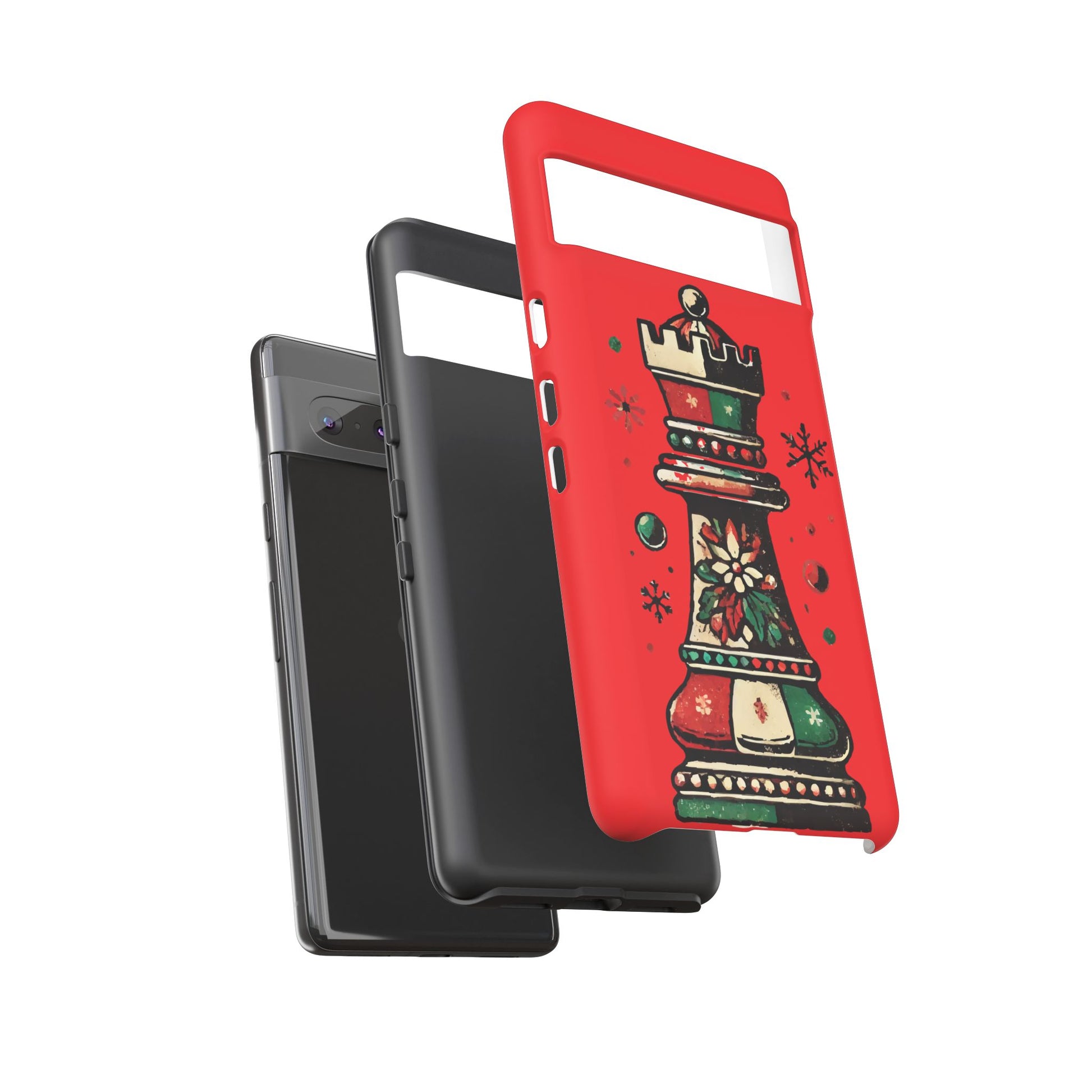 Funda Protectora para Móvil con Diseño de Torre de Ajedrez Vintage Navideño   Phone Case