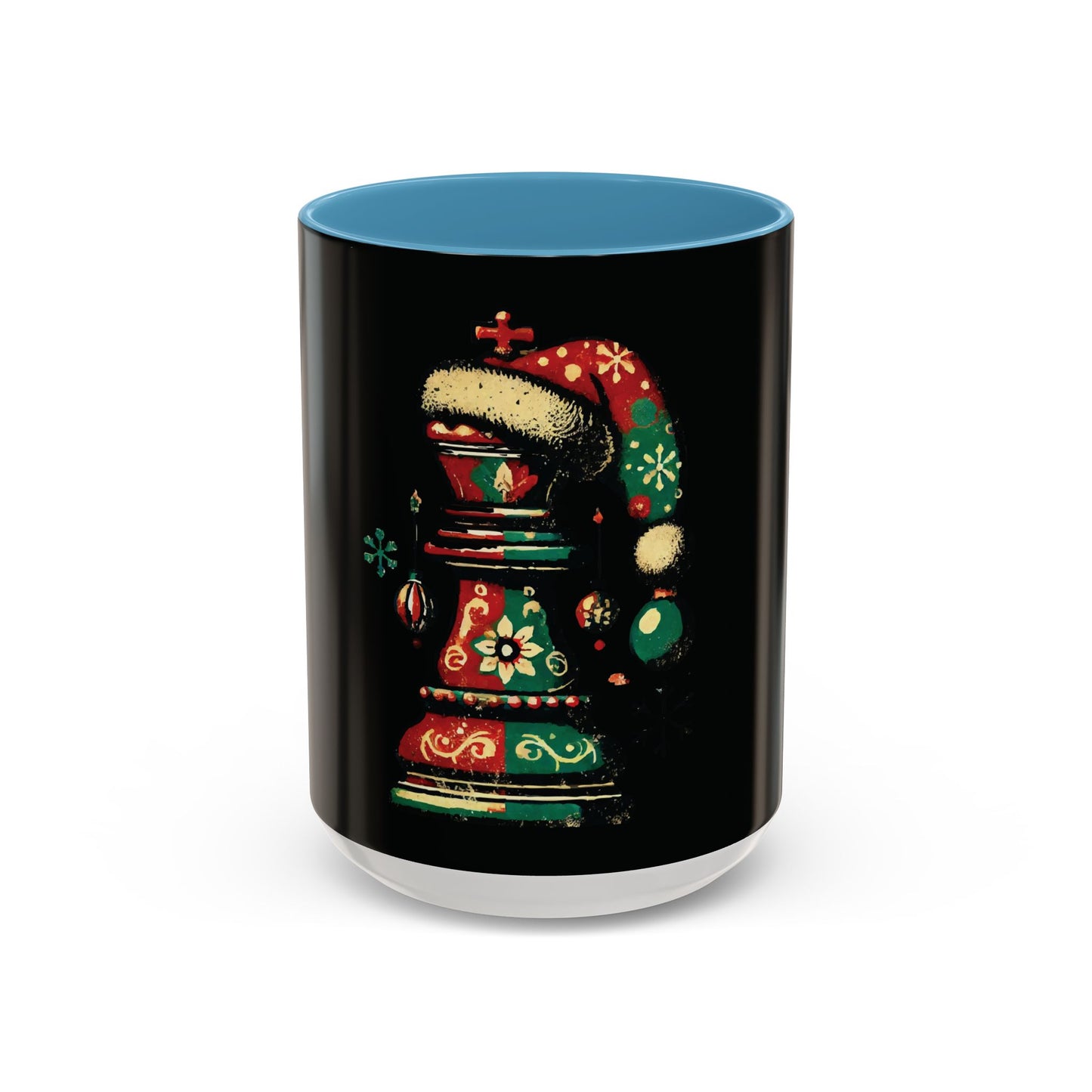 Taza Vintage Rey de Ajedrez Navideño – 11oz y 15oz, Estilo Retro Elegante   Mug  15.00 15oz-Light-Blue