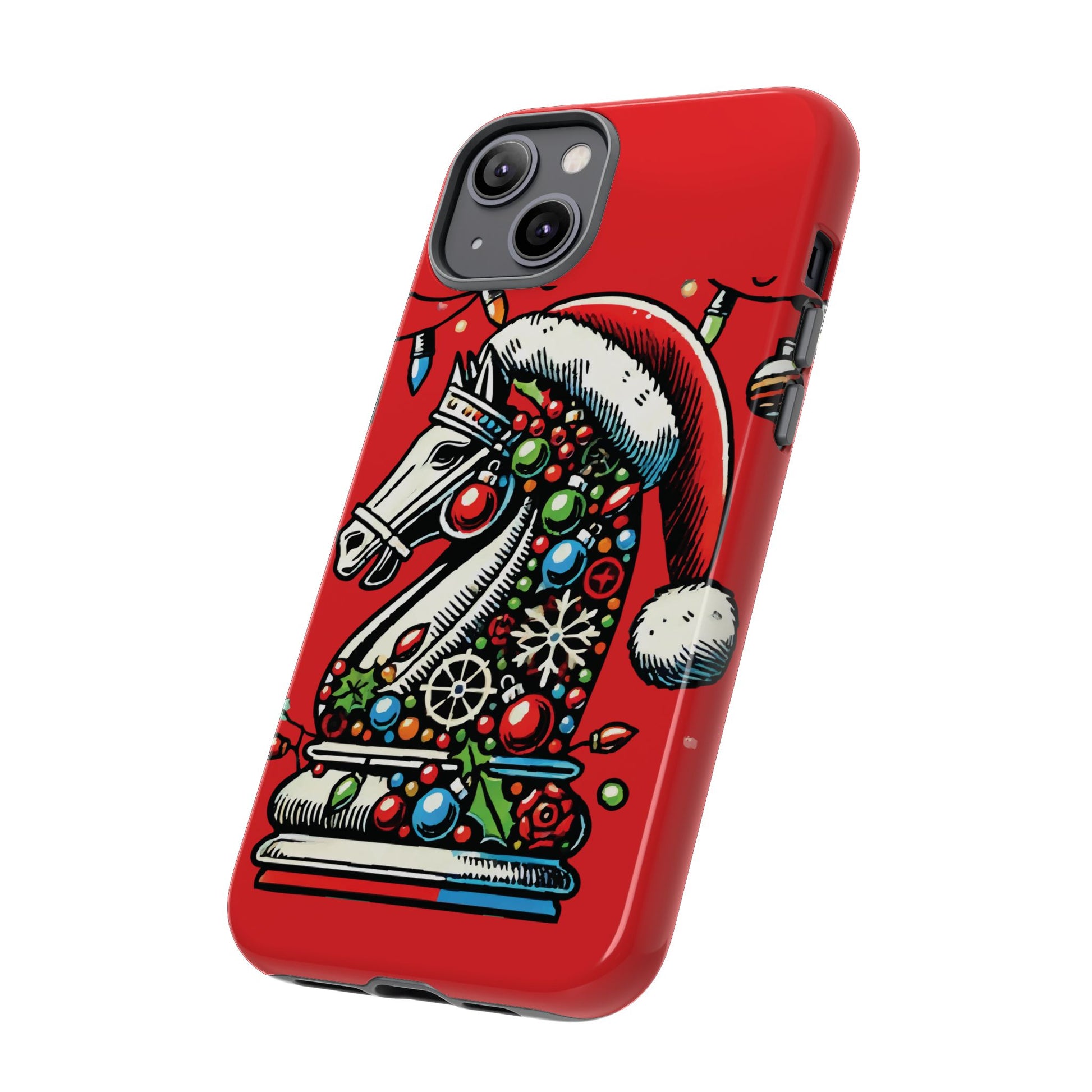 Funda Tough Navidad - Caballo Ajedrez Pop Art para iPhone, Samsung y Pixel   Phone Case