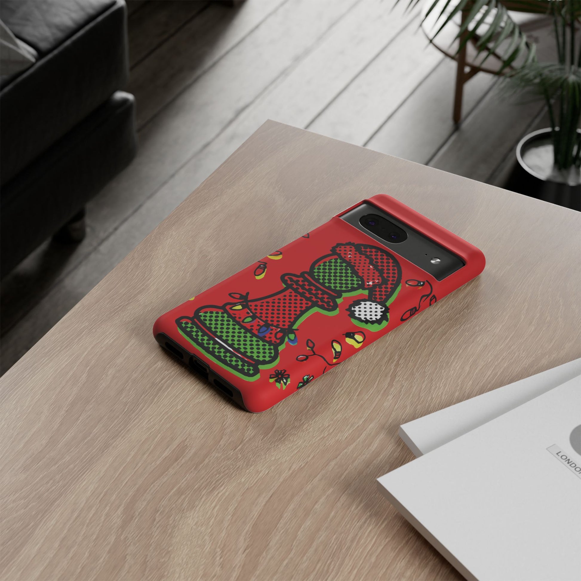 Funda Tough Peón de Ajedrez Navideño Pop Art – iPhone, Samsung y Pixel   Phone Case