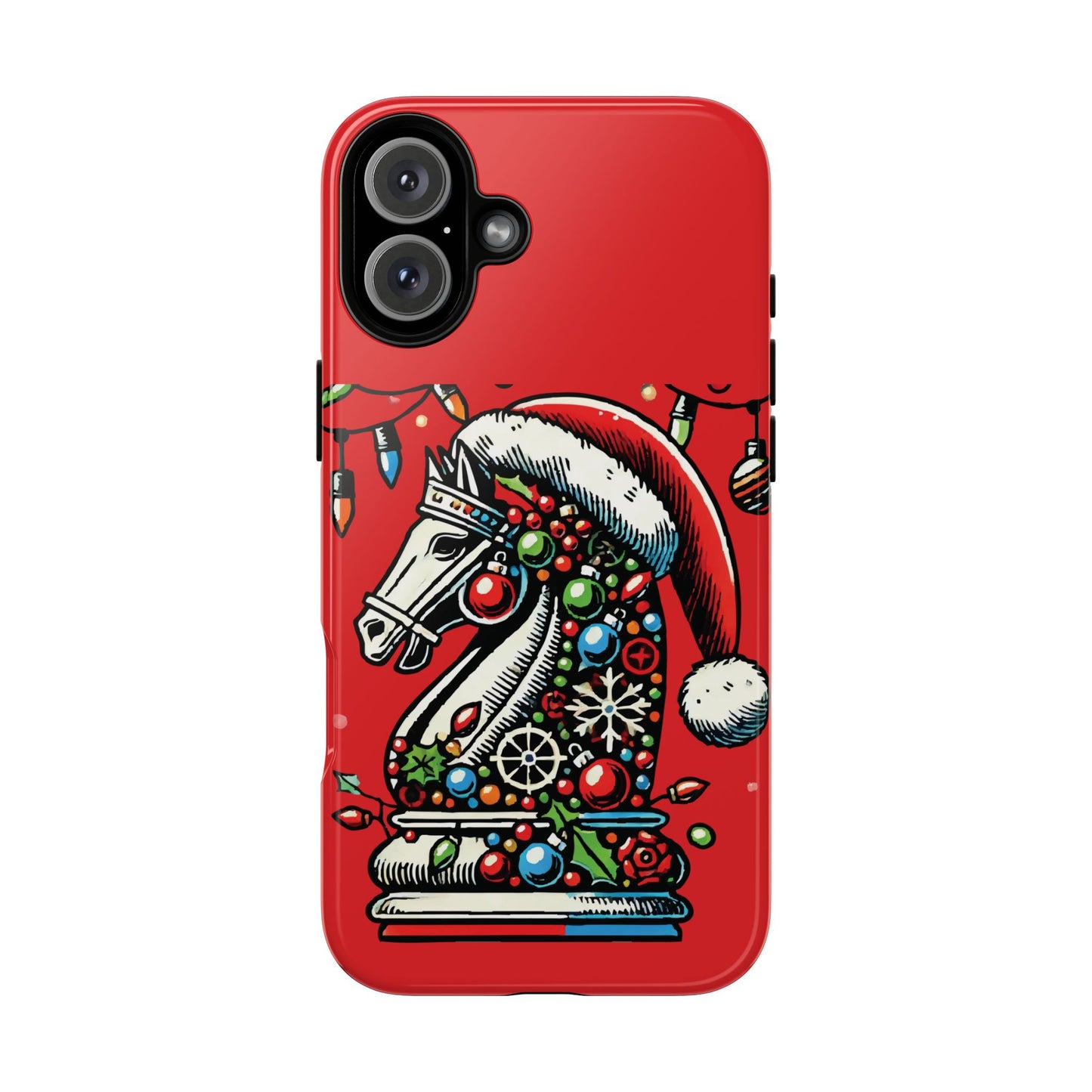 Funda Tough Navidad - Caballo Ajedrez Pop Art para iPhone, Samsung y Pixel   Phone Case  24.00 iPhone-16-Plus-Glossy