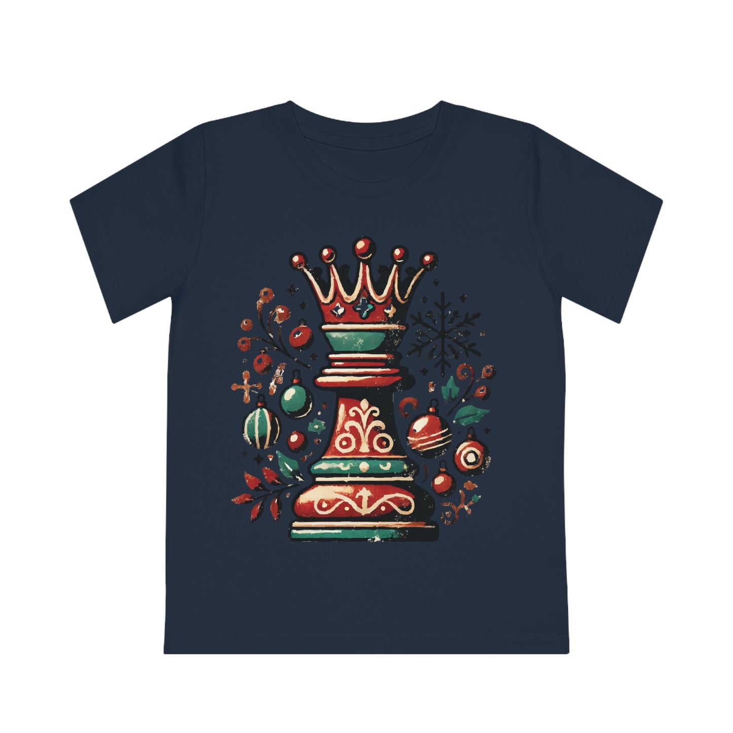 Camiseta Infantil Creator – Reina Ajedrez Vintage, Estilo Navideño Único   Kids clothes  27.00 French-Navy-12-14-Years