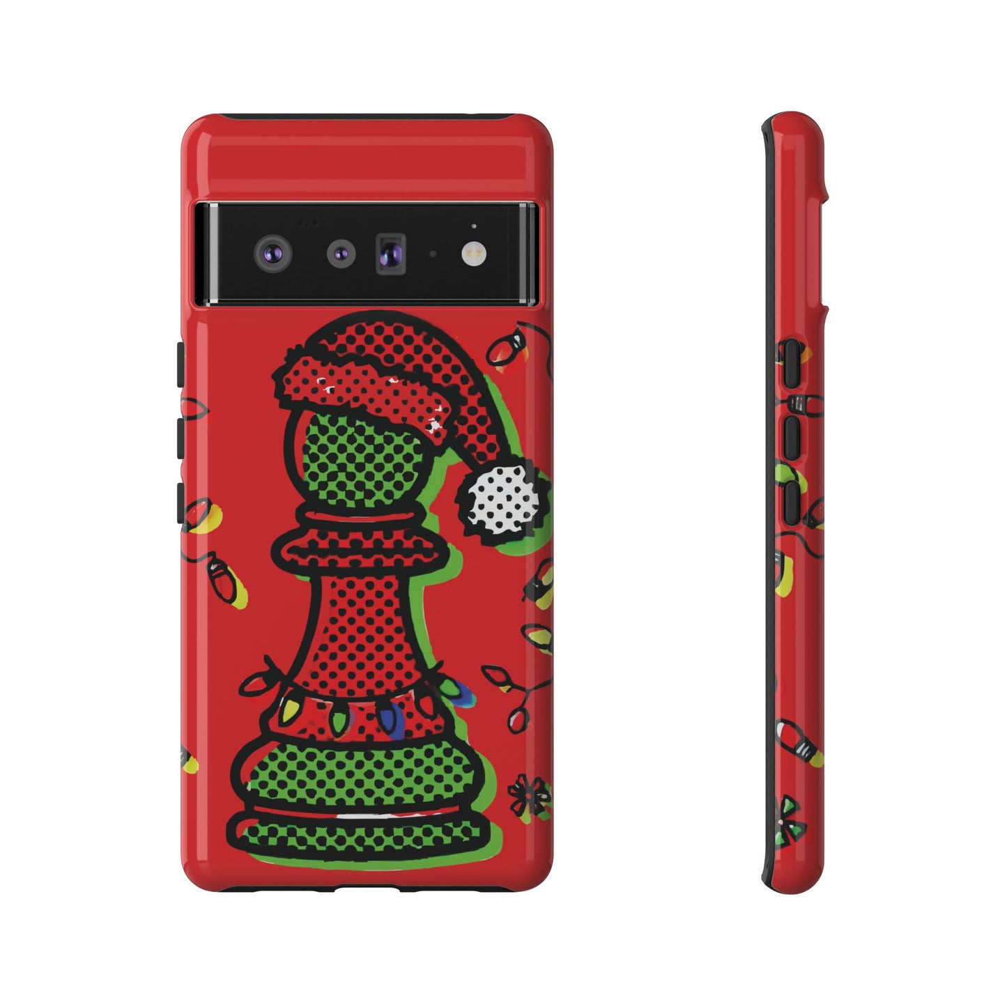 Funda Tough Peón de Ajedrez Navideño Pop Art – iPhone, Samsung y Pixel   Phone Case  24.00 Google-Pixel-6-Pro-Glossy