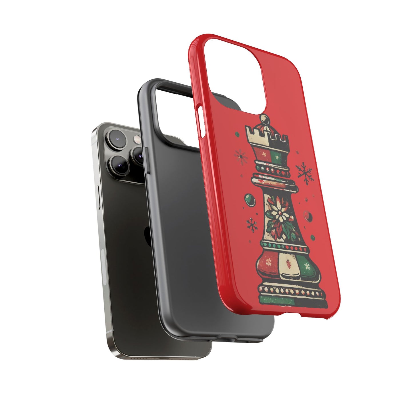 Funda Protectora para Móvil con Diseño de Torre de Ajedrez Vintage Navideño   Phone Case