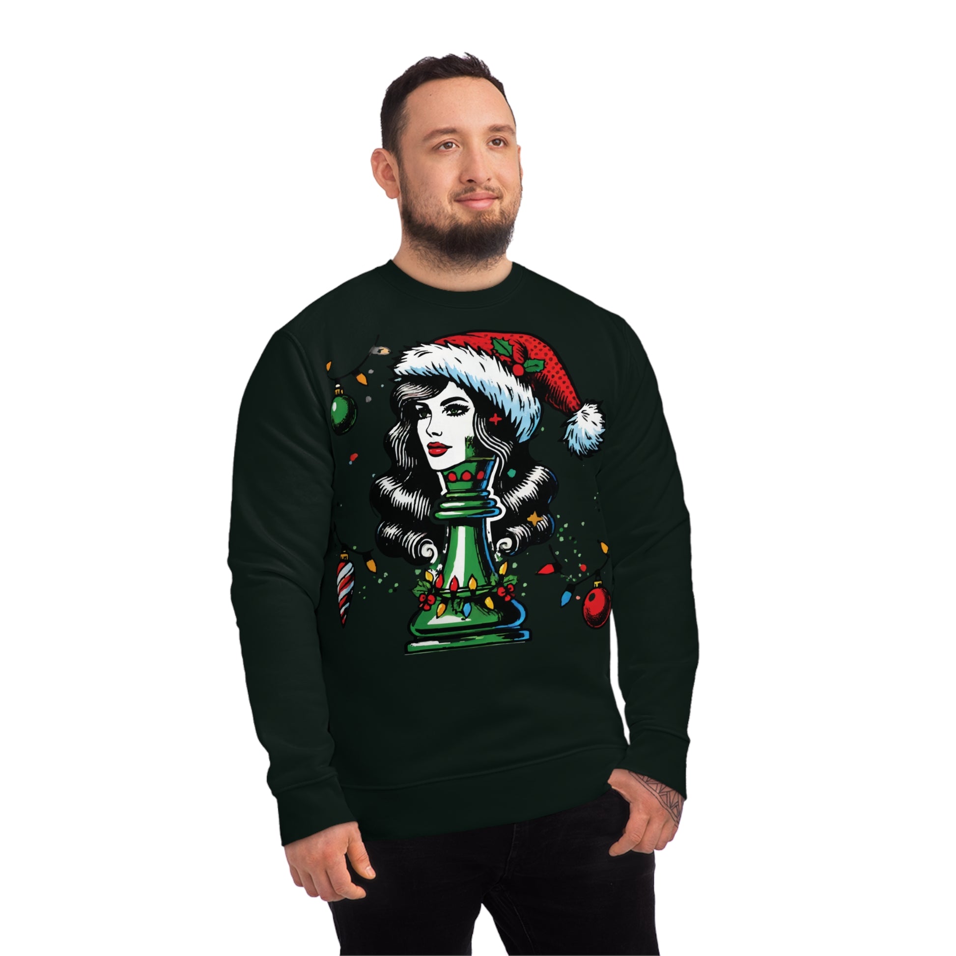 Sudadera Unisex Changer - Diseño Reina en Pop Art Estilo Navideño   Sweatshirt