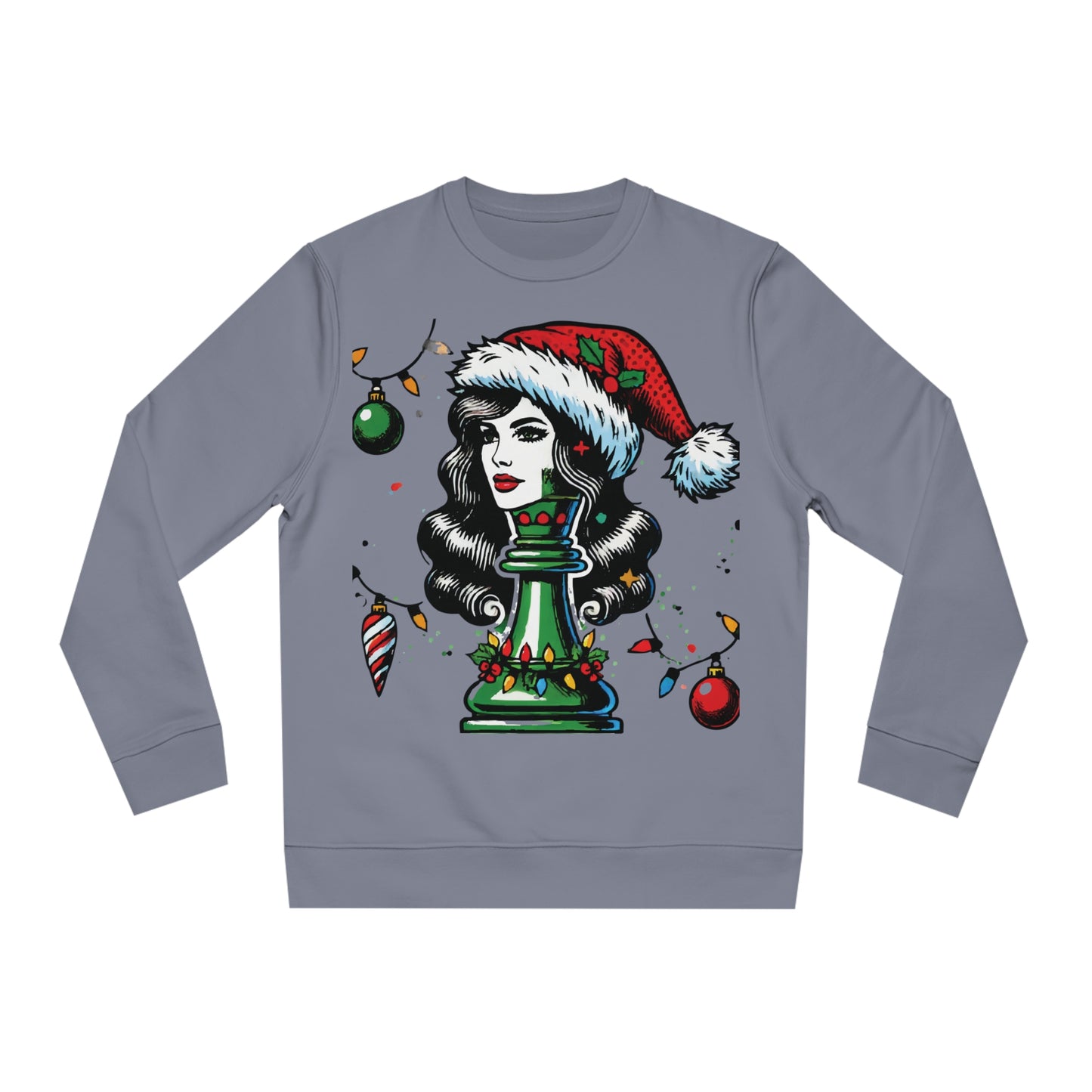 Sudadera Unisex Changer - Diseño Reina en Pop Art Estilo Navideño   Sweatshirt