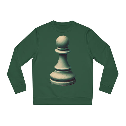 “Unisex Changer Sweatshirt – Vintage Pawn Design, Organic Cotton Blend”   Sweatshirt  72.00 Bottle-Green-2XL