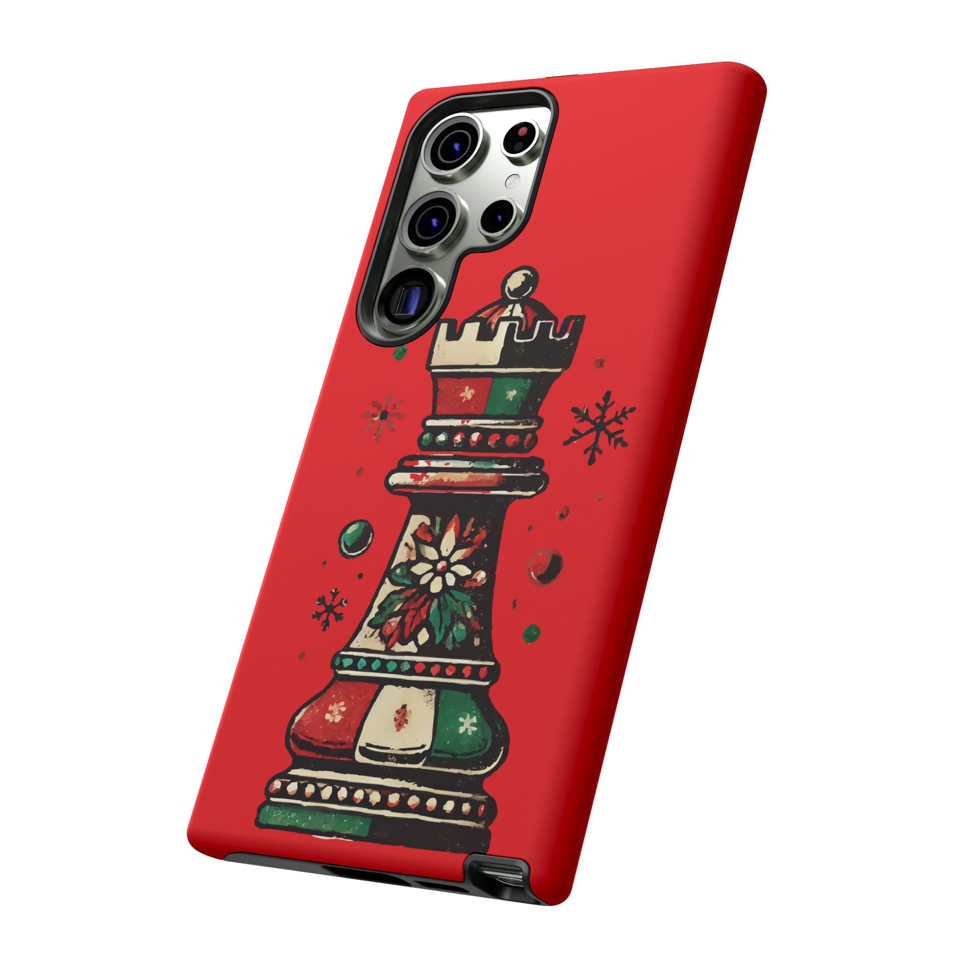 Funda Protectora para Móvil con Diseño de Torre de Ajedrez Vintage Navideño   Phone Case