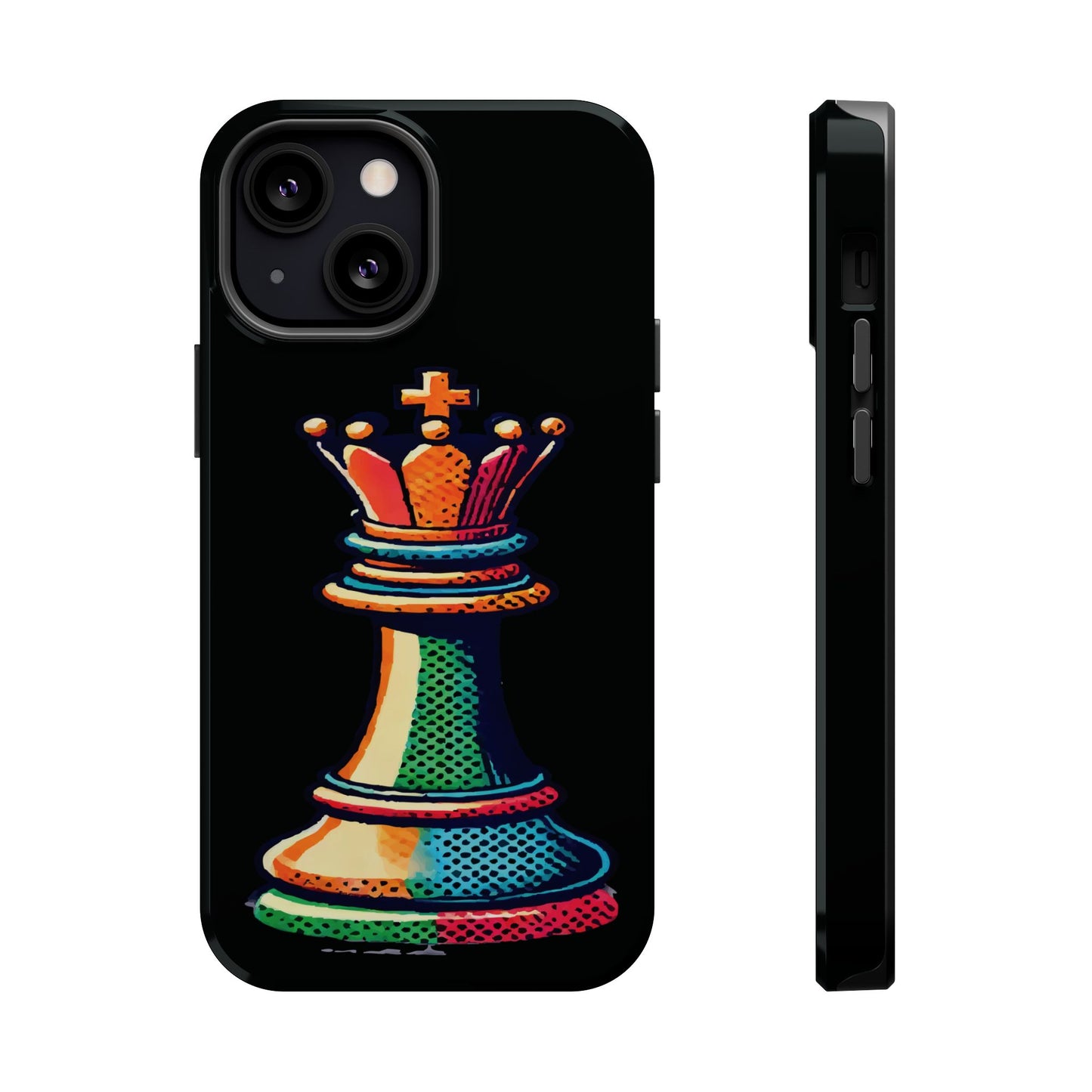 “Funda Magnética Rey de Ajedrez – Protección Doble Capa y Pop Art”   Phone Case  27.00 iPhone-13-Mini-Glossy