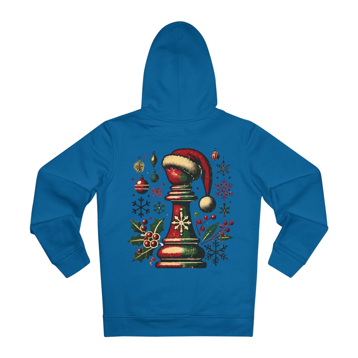 Unisex Cruiser Hoodie – Diseño Alfil Vintage Navideño, Elegancia Ecológica   Hoodie  72.00 Royal-Blue-3XL