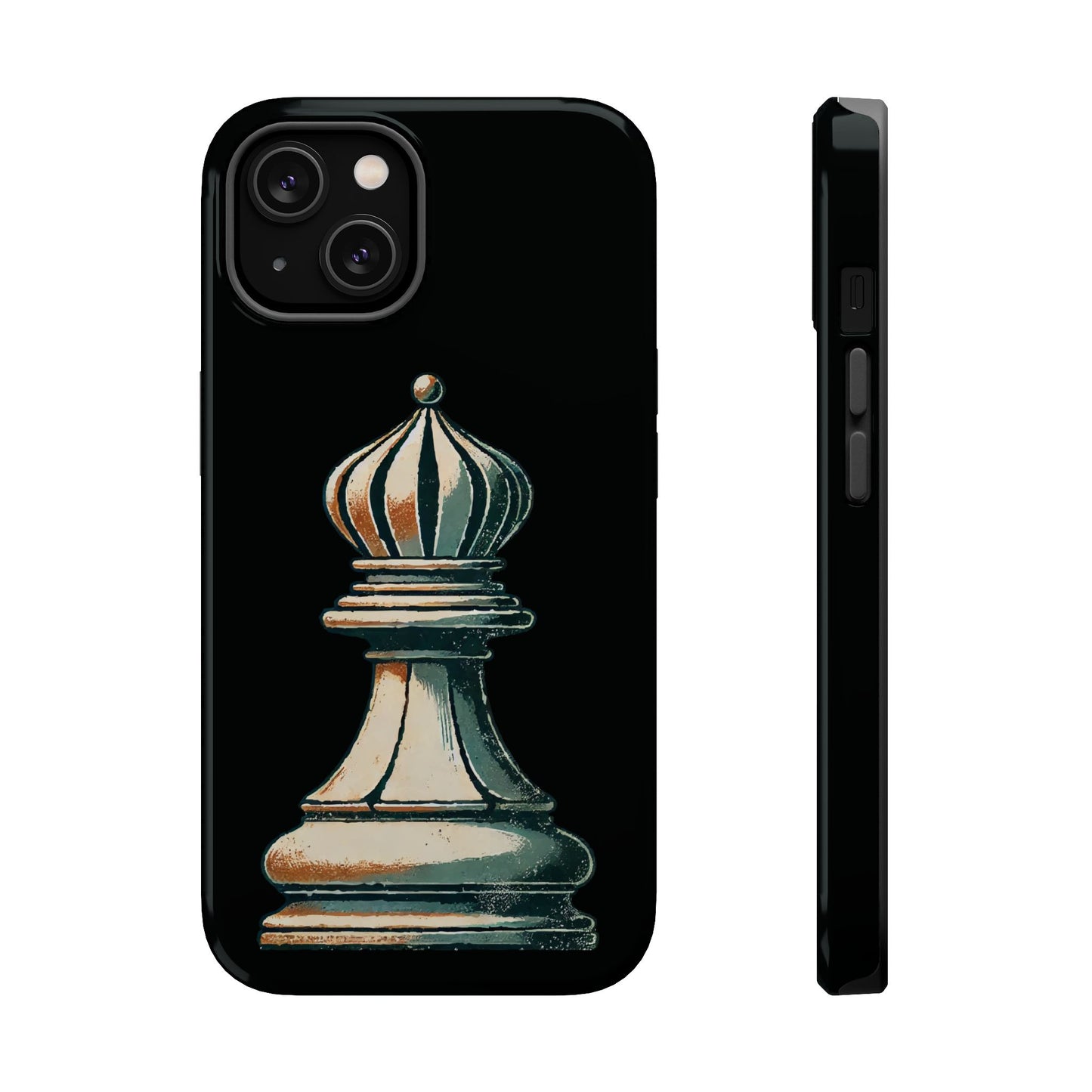 “Funda Magnética Alfil de Ajedrez – Protección Premium y Estilo Vintage   Phone Case  27.00 iPhone-14-Glossy