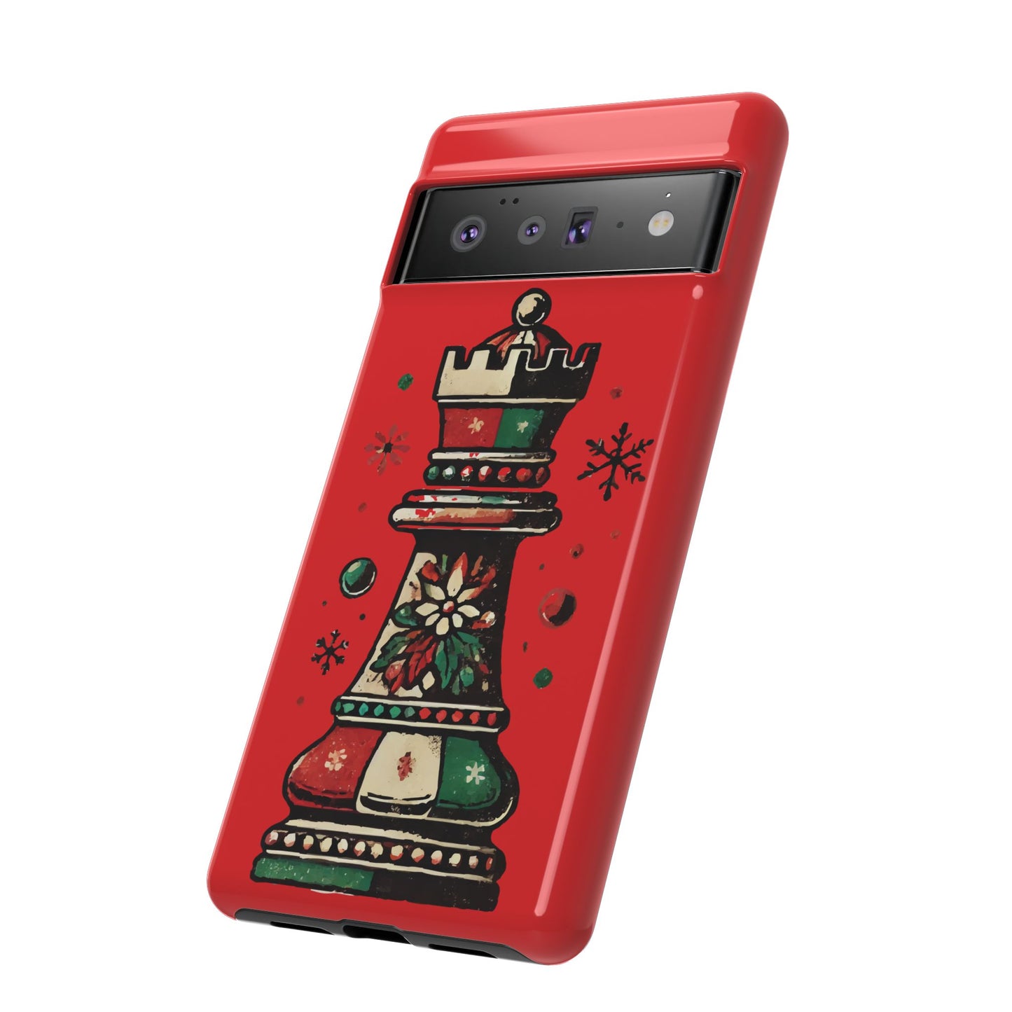 Funda Protectora para Móvil con Diseño de Torre de Ajedrez Vintage Navideño   Phone Case