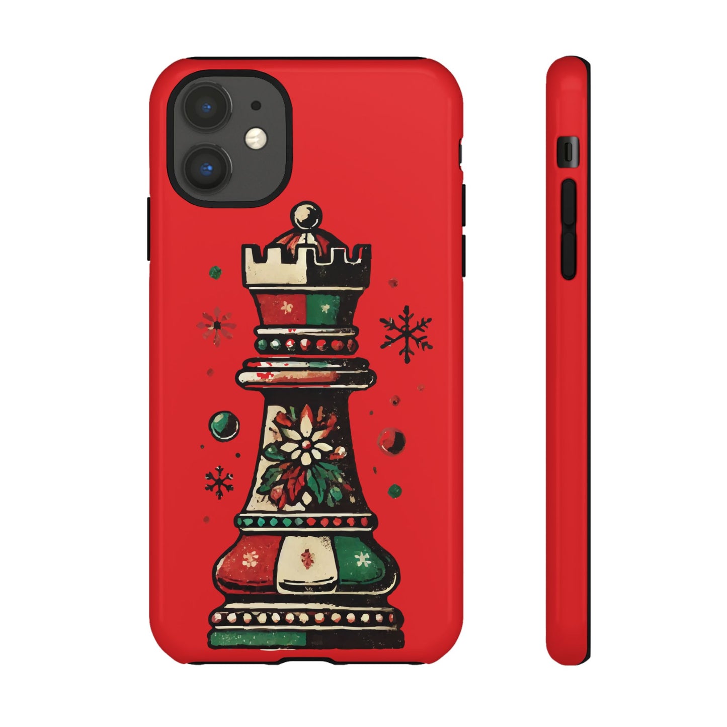 Funda Protectora para Móvil con Diseño de Torre de Ajedrez Vintage Navideño   Phone Case  24.00 iPhone-11-Glossy