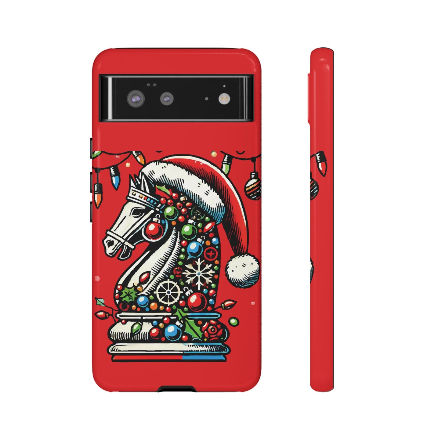 Funda Tough Navidad - Caballo Ajedrez Pop Art para iPhone, Samsung y Pixel   Phone Case  24.00 Google-Pixel-6-Glossy