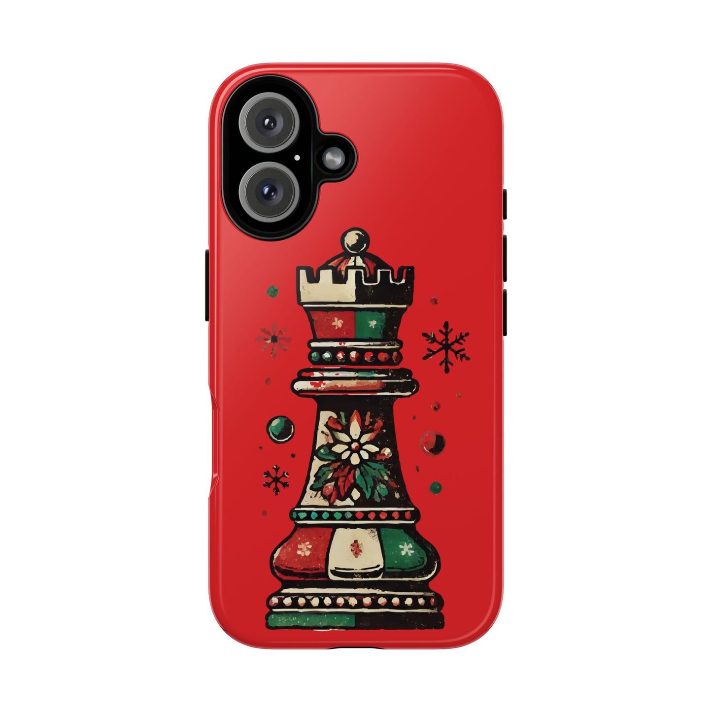 Funda Protectora para Móvil con Diseño de Torre de Ajedrez Vintage Navideño   Phone Case  24.00 iPhone-16-Glossy