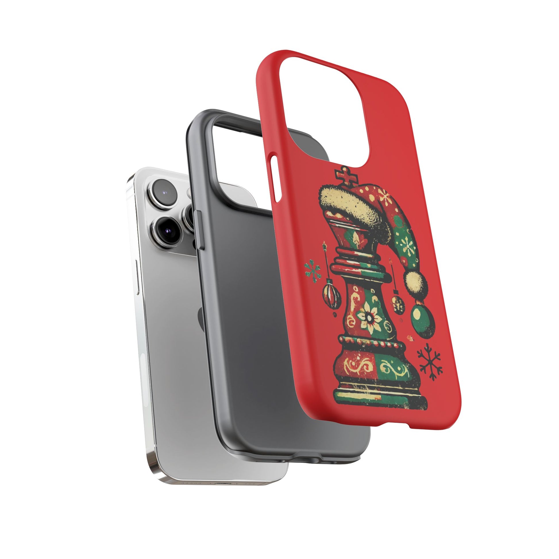 Funda Tough Case Rey Vintage – Protección y estilo navideño retro   Phone Case