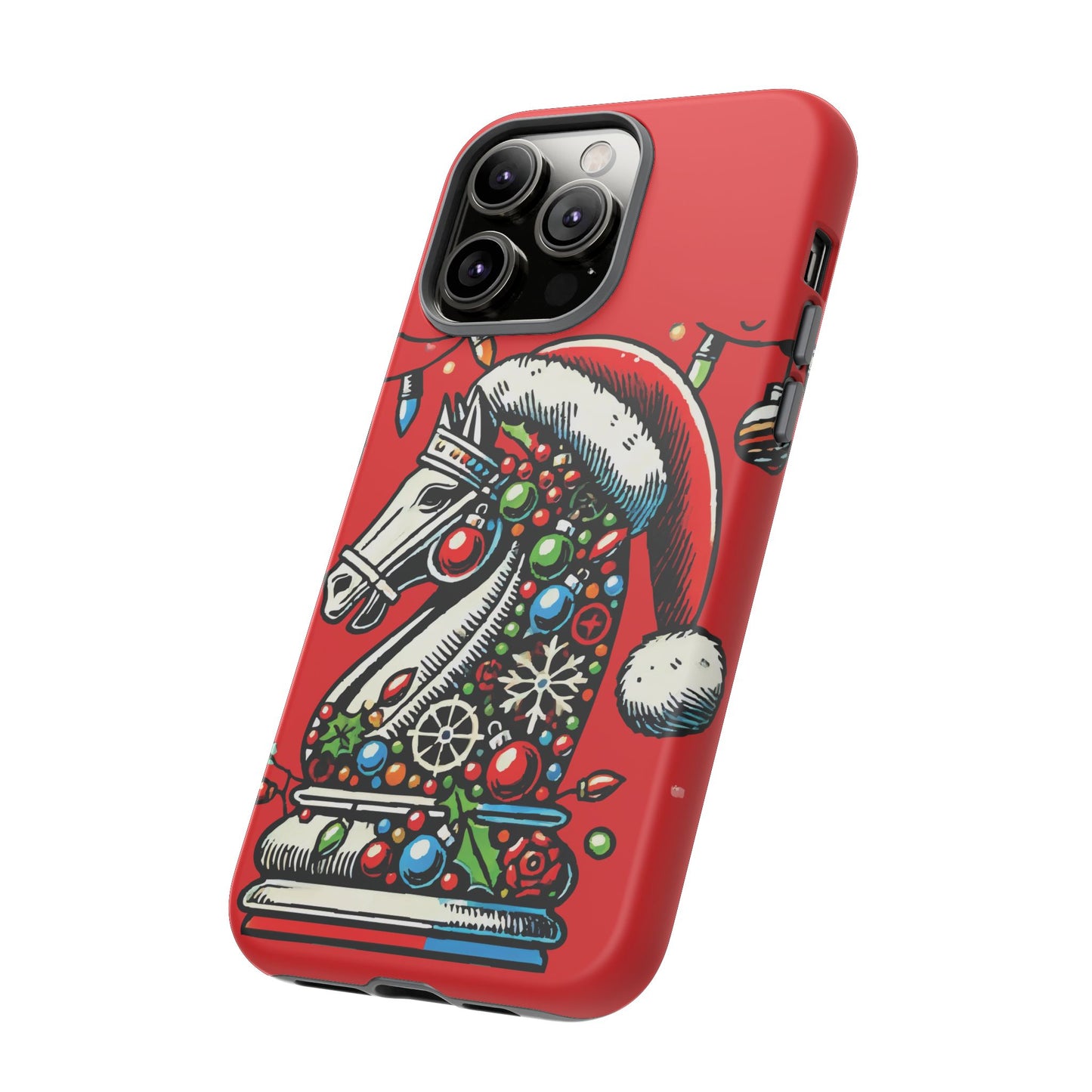 Funda Tough Navidad - Caballo Ajedrez Pop Art para iPhone, Samsung y Pixel   Phone Case