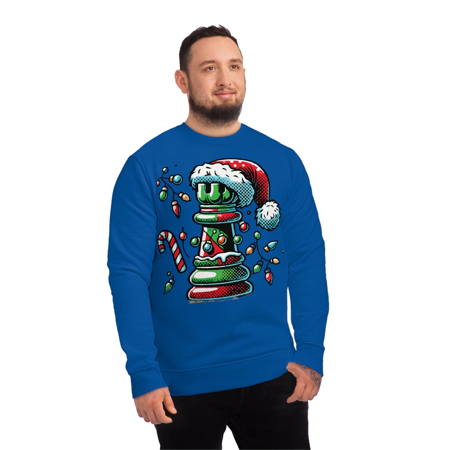 Sudadera Unisex Changer – Torre de Ajedrez Pop Art Navideño   Sweatshirt