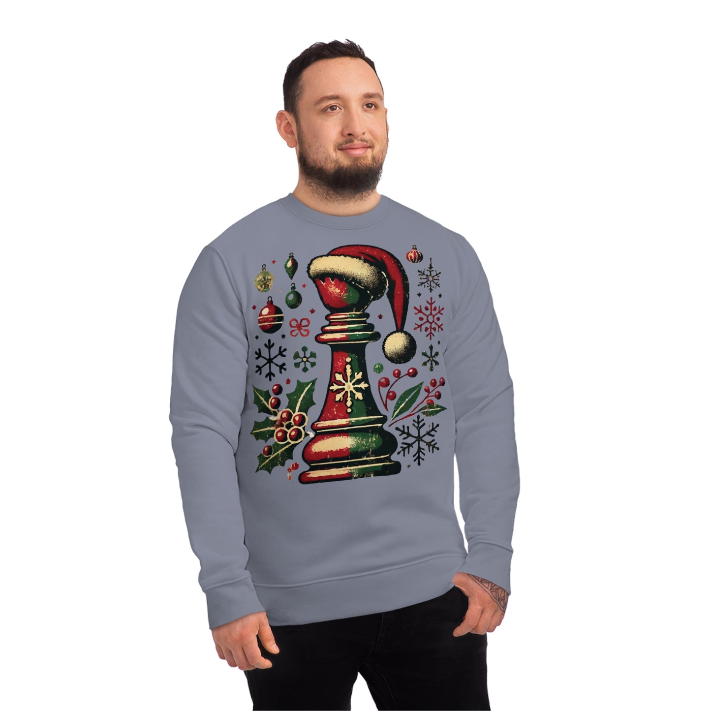 Sudadera Unisex Changer - Alfil Vintage Navideño, Elegancia y Comodidad   Sweatshirt