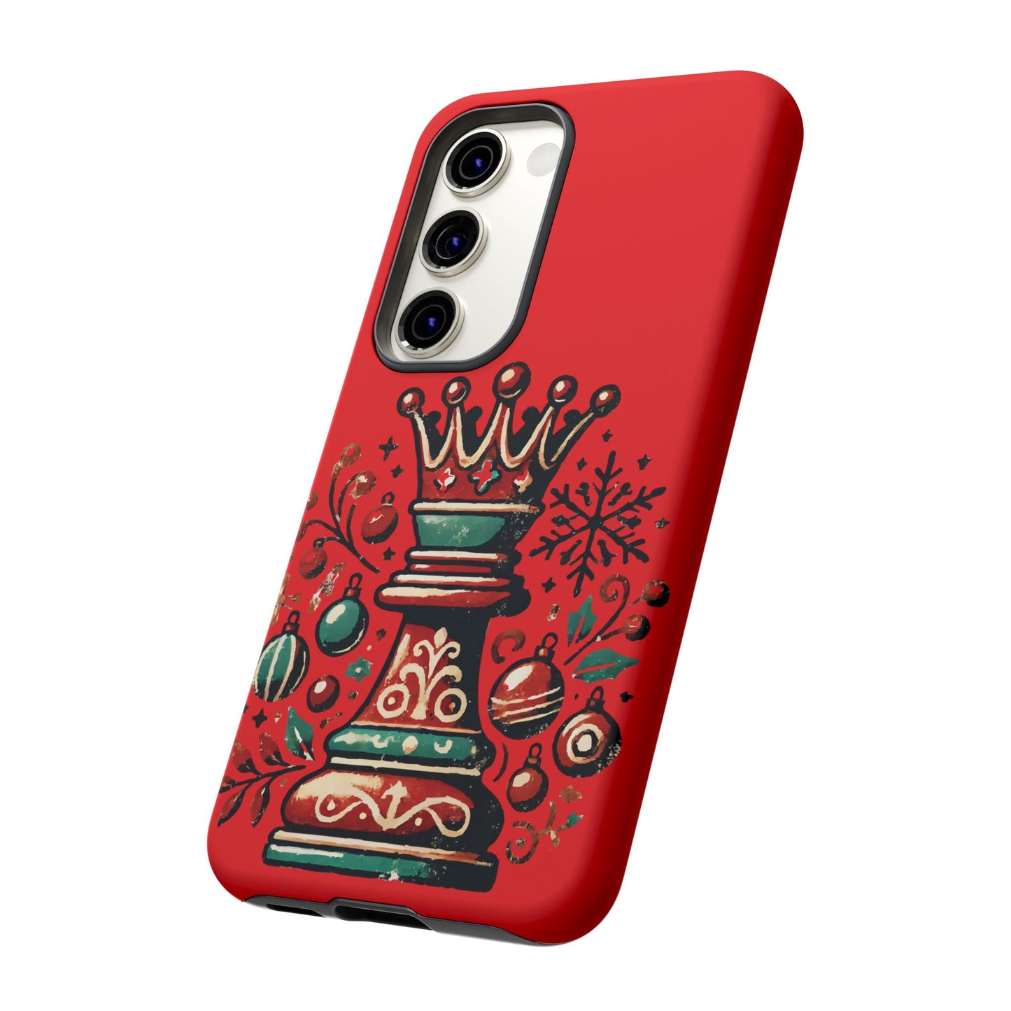 Funda Tough Case Reina Ajedrez Vintage Navideño – Protección y Estilo   Phone Case