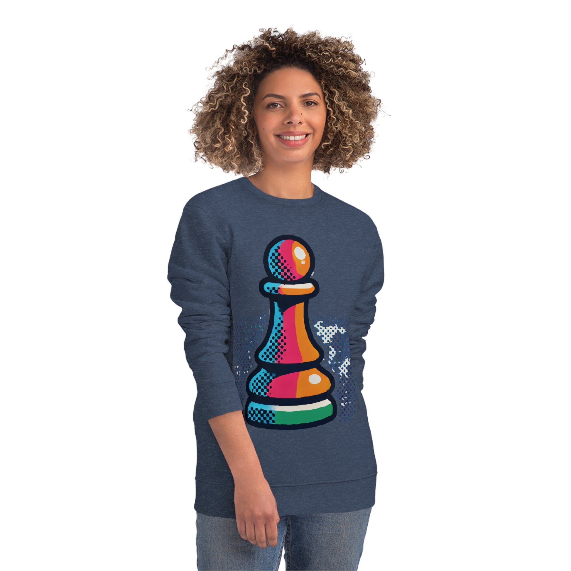 “Sudadera Unisex Peón de Ajedrez – Algodón Orgánico y Arte Moderno”   Sweatshirt