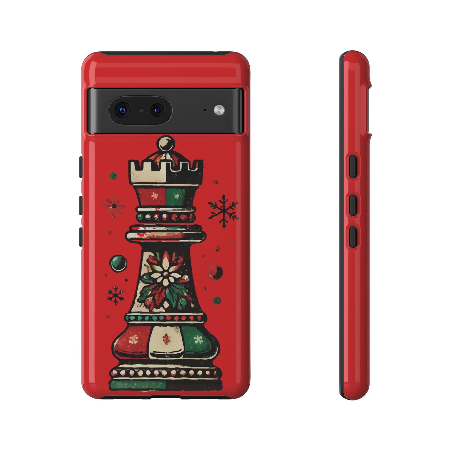 Funda Protectora para Móvil con Diseño de Torre de Ajedrez Vintage Navideño   Phone Case  24.00 Google-Pixel-7-Glossy