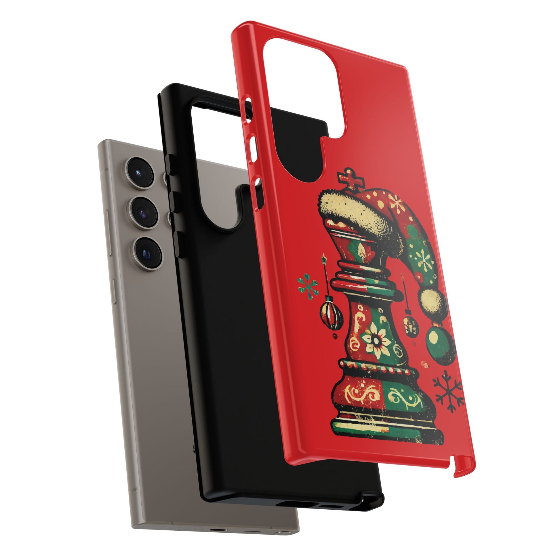 Funda Tough Case Rey Vintage – Protección y estilo navideño retro   Phone Case