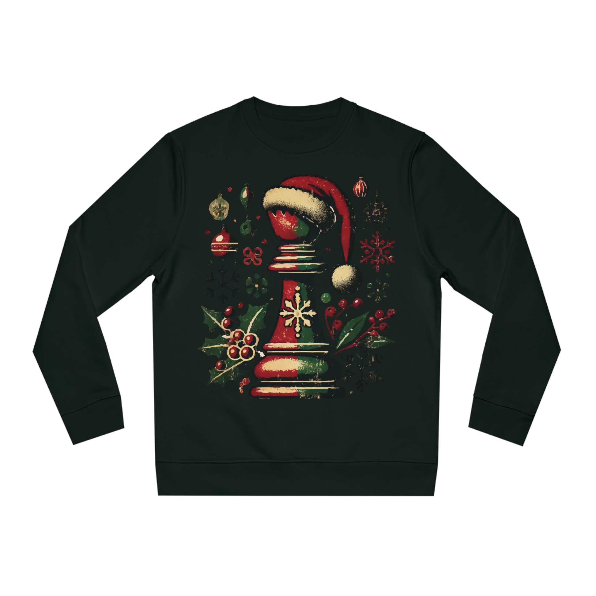 Sudadera Unisex Changer - Alfil Vintage Navideño, Elegancia y Comodidad   Sweatshirt  63.00 Black-2XL